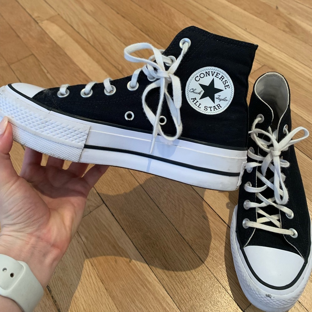 Converse black high tops